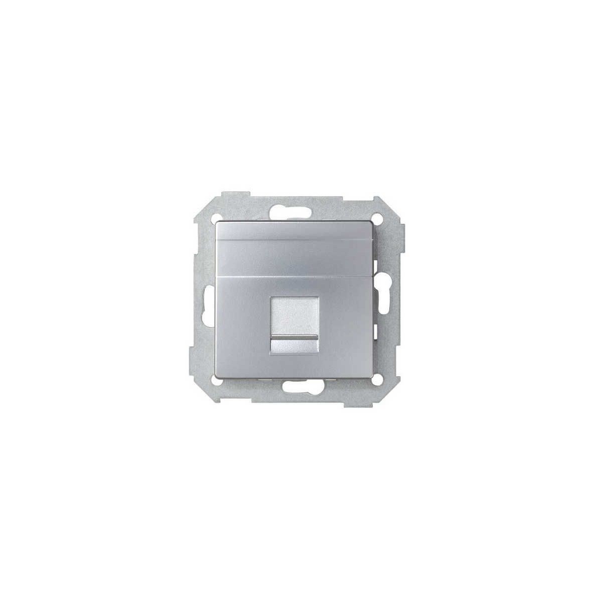 Tecla para 1 conector AMP ancha aluminio Serie 82 Simon 82005-33