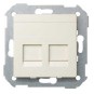 Tecla para 2 conectores AMP ancha marfil Serie 82 Simon 82006-31