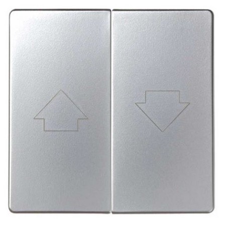 Tecla grupo 2 pulsadores persiana ancha aluminio Serie 82 Simon 82028-33