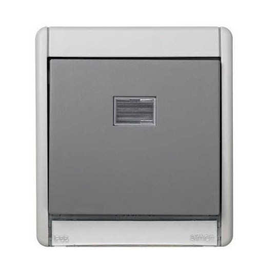 Caja estanca Simon 44 Aqua con tecla simple IP55 para mecanismos Simon 27