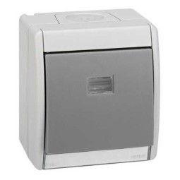 Caja estanca Simon 44 Aqua con tecla simple IP55 para mecanismos Simon 27