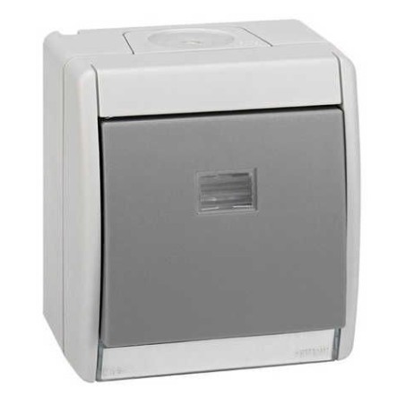 Caja estanca Simon 44 Aqua con tecla simple IP55 para mecanismos Simon 27