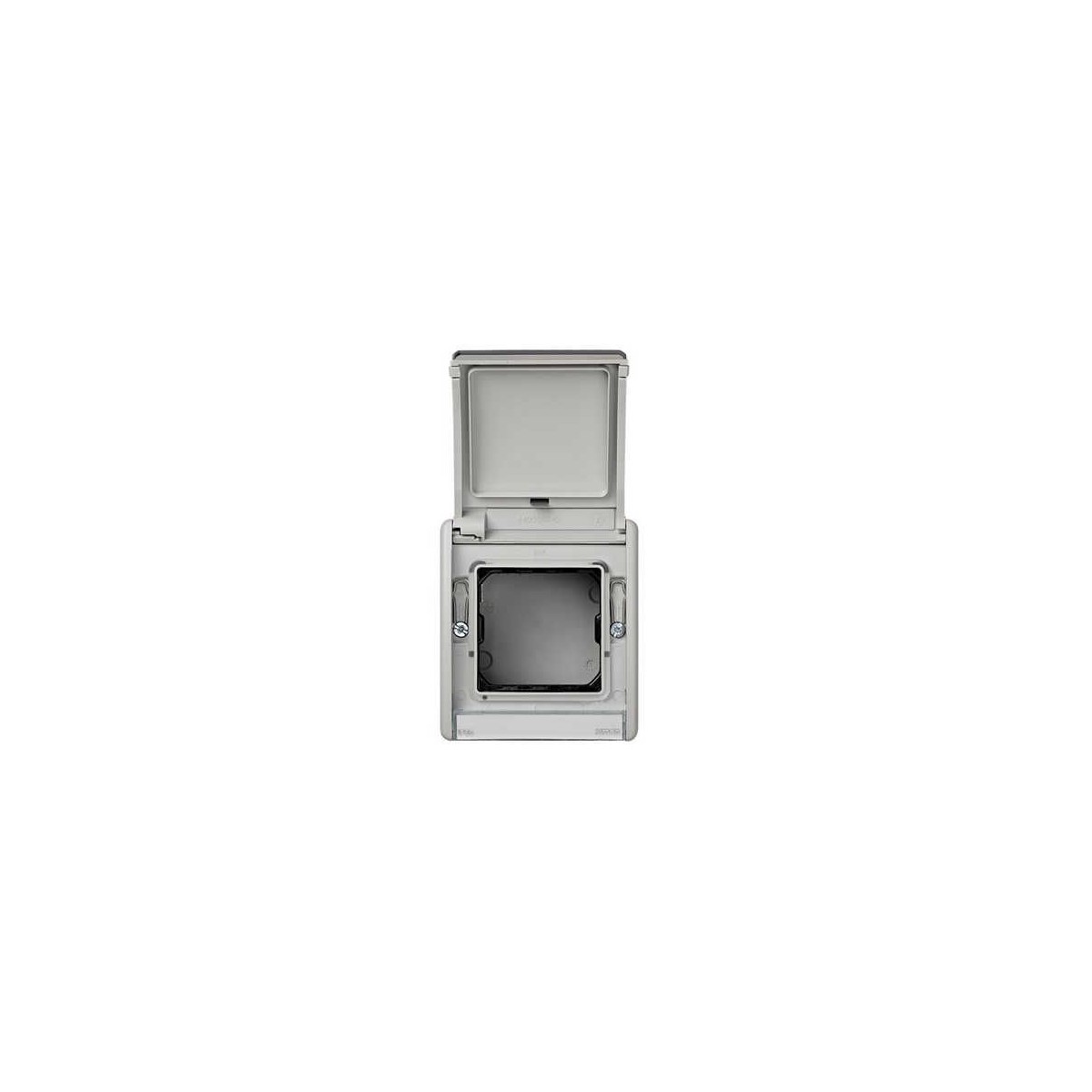 Caja estanca Simon 44 Aqua con tapa articulada IP55 para mecanismos Simon 27