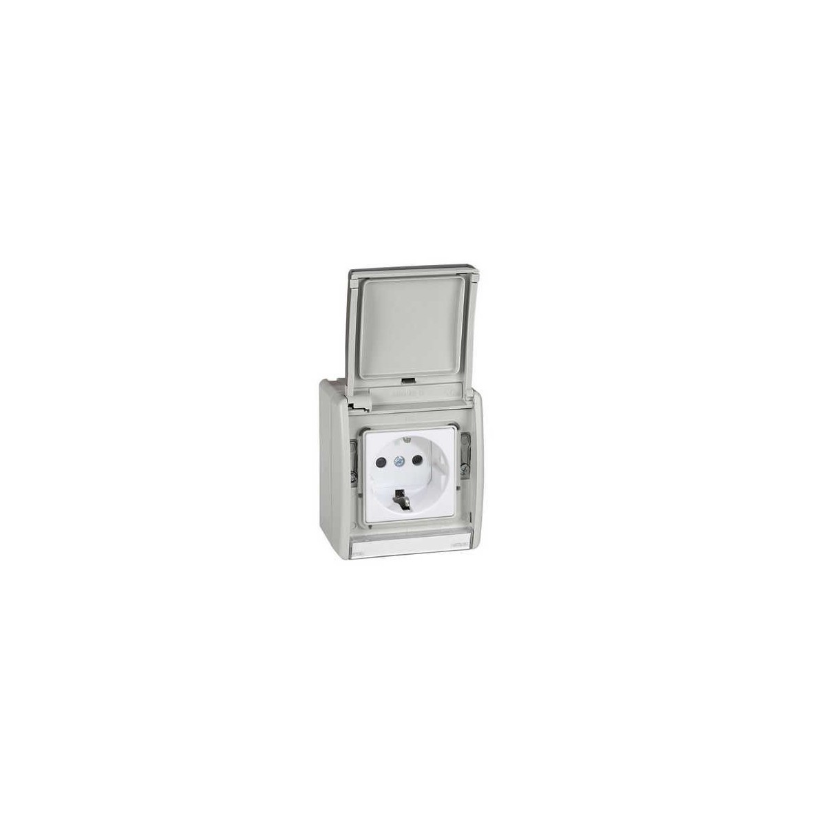 Caja estanca Simon 44 Aqua con tapa articulada IP55 para mecanismos Simon 27