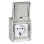 Caja estanca Simon 44 Aqua con tapa articulada IP55 para mecanismos Simon 27