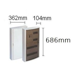 Caja automaticos superficie ICP+40 elementos puerta opaca Solera 5441
