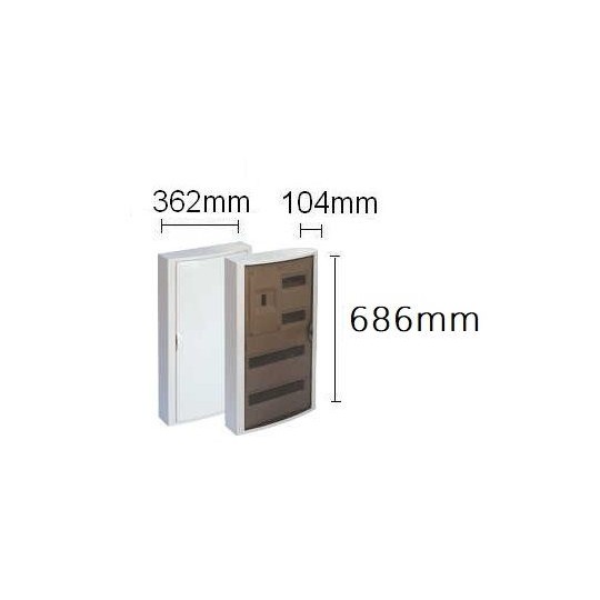 Caja automaticos superficie ICP+40 elementos puerta opaca Solera 5441