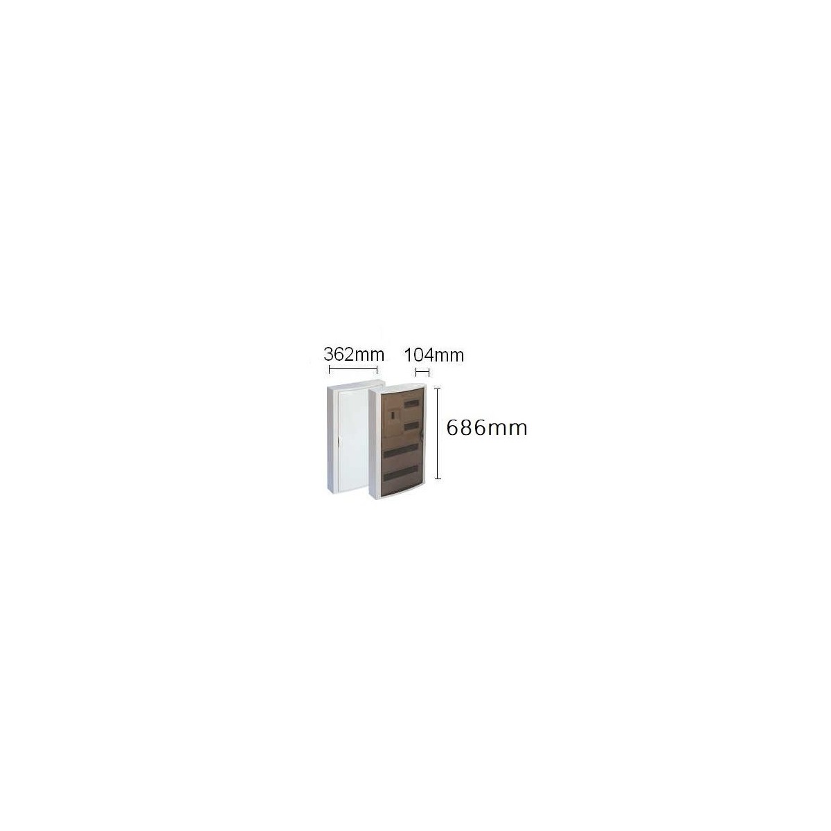 Caja automaticos superficie ICP+40 elementos puerta opaca Solera 5441