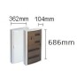 Caja automaticos superficie ICP+40 elementos puerta opaca Solera 5441