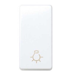 Pulsador simbolo luz estrecho blanco Simon 27151-64