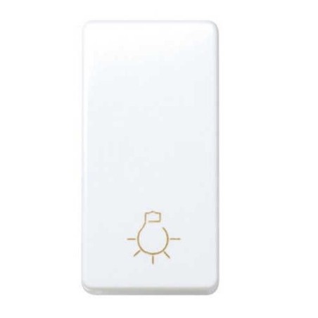 Pulsador simbolo luz estrecho blanco Simon 27151-64