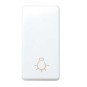 Pulsador simbolo luz estrecho blanco Simon 27151-64