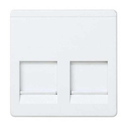Tecla para 2 conectores AMP ancha blanca Simon 27486-35