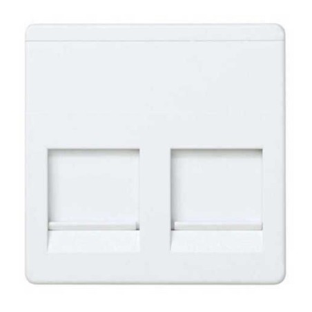 Tecla para 2 conectores AMP ancha blanca Simon 27486-35