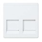 Tecla para 2 conectores AMP ancha blanca Simon 27486-35