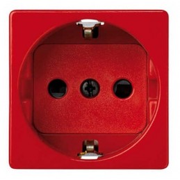 Base schuko 2P+TT 16A ancha roja con dispositivo de seguridad Simon 27432-68