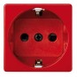 Base schuko 2P+TT 16A ancha roja con dispositivo de seguridad Simon 27432-68