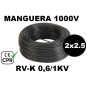 Manguera 1000v 2x2.5mm2 flexible pvc RV-K 0.6/1KV CE CPR 100 Metro