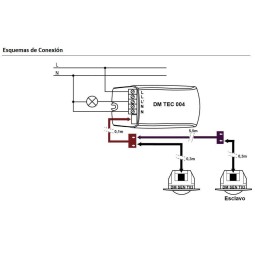 Detector movimiento esclavo DM SEN T03 techo 360º 230V 6 metros Dinuy