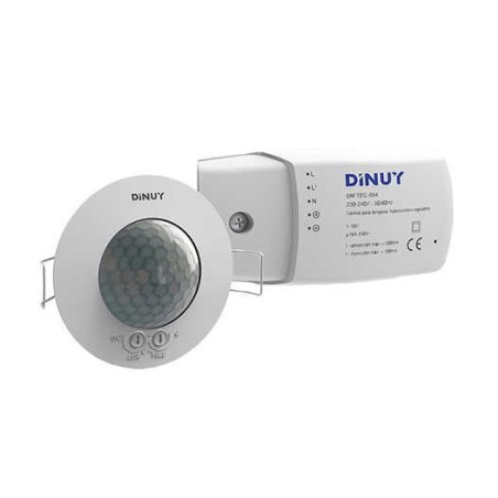 Detector movimiento DM TEC 004 techo 360º 230V 6 metros Dinuy