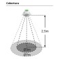 Detector movimiento DM TEC 004 techo 360º 230V 6 metros Dinuy