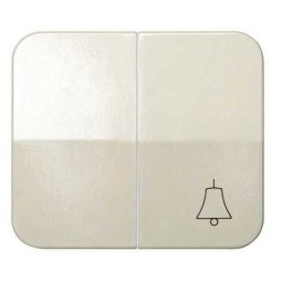 Tecla doble simbolo campana grupo 1 conmutador+1 pulsador marfil Serie 75 Simon 75027-31
