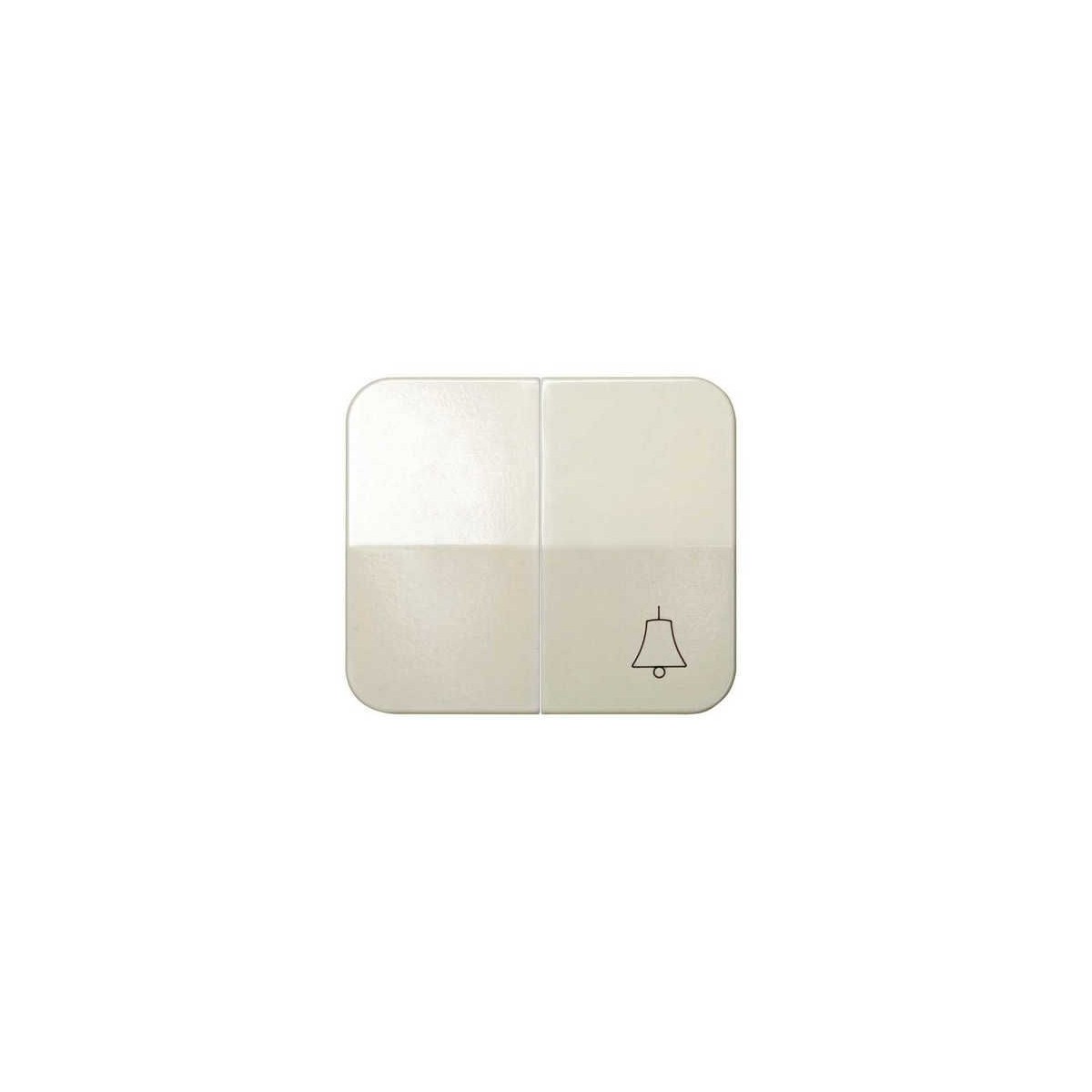 Tecla doble simbolo campana grupo 1 conmutador+1 pulsador marfil Serie 75 Simon 75027-31