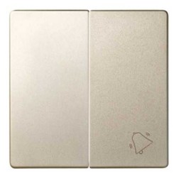 Tecla doble simbolo campana grupo 1 conmutador+1 pulsador cava Serie 82 Simon 82027-34