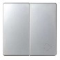 Tecla doble simbolo campana grupo 1 conmutador+1 pulsador aluminio Serie 82 Simon 82027-33