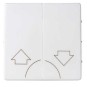 Tecla grupo 2 pulsadores persiana ancha blanca Serie 82 Simon 82029-30