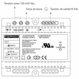 Alimentador DIN6 100-240Vac 18Vdc 1.5A Fermax 4812