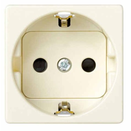Base schuko 2P+TT 16A ancha marfil con dispositivo de seguridad Simon 27432-62
