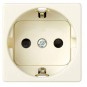 Base schuko 2P+TT 16A ancha marfil con dispositivo de seguridad Simon 27432-62