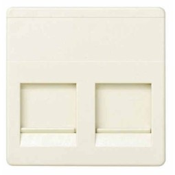 TECLA ANCHA BLANCA PARA 2 CONECTORES AMP SIMON 27486-35