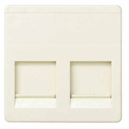 TECLA ANCHA BLANCA PARA 2 CONECTORES AMP SIMON 27486-35