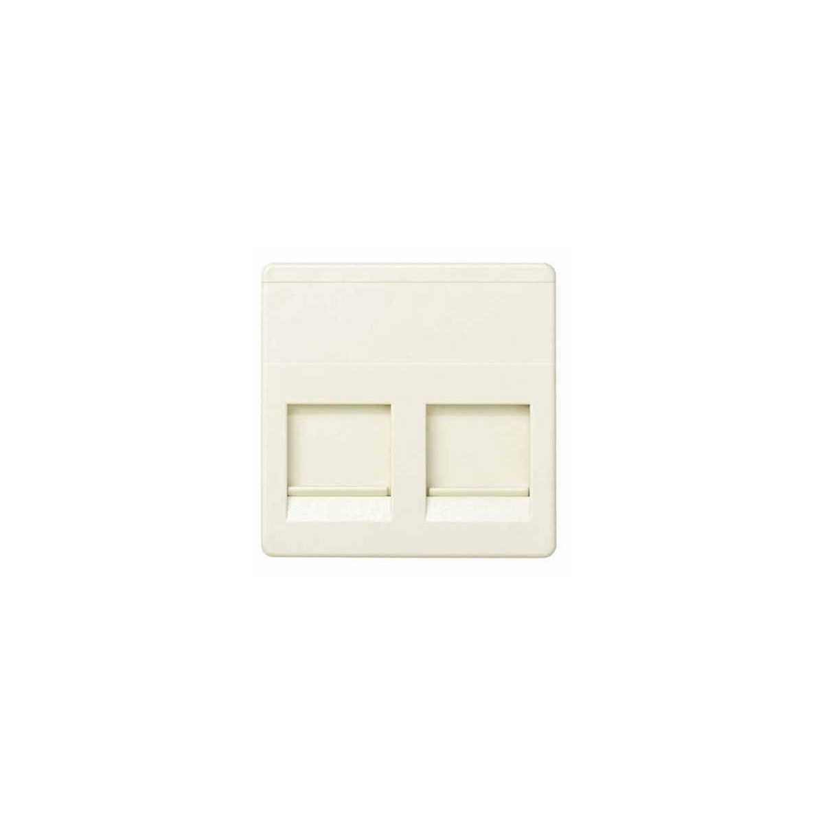 TECLA ANCHA BLANCA PARA 2 CONECTORES AMP SIMON 27486-35