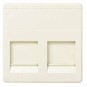 TECLA ANCHA BLANCA PARA 2 CONECTORES AMP SIMON 27486-35